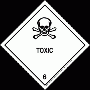 Nalepki ostrzegawcze sygnalizujące substancje trujące